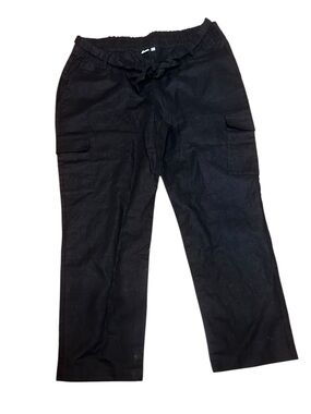 Gap Maternity Black Linen Blend Cargo Pants Size XL